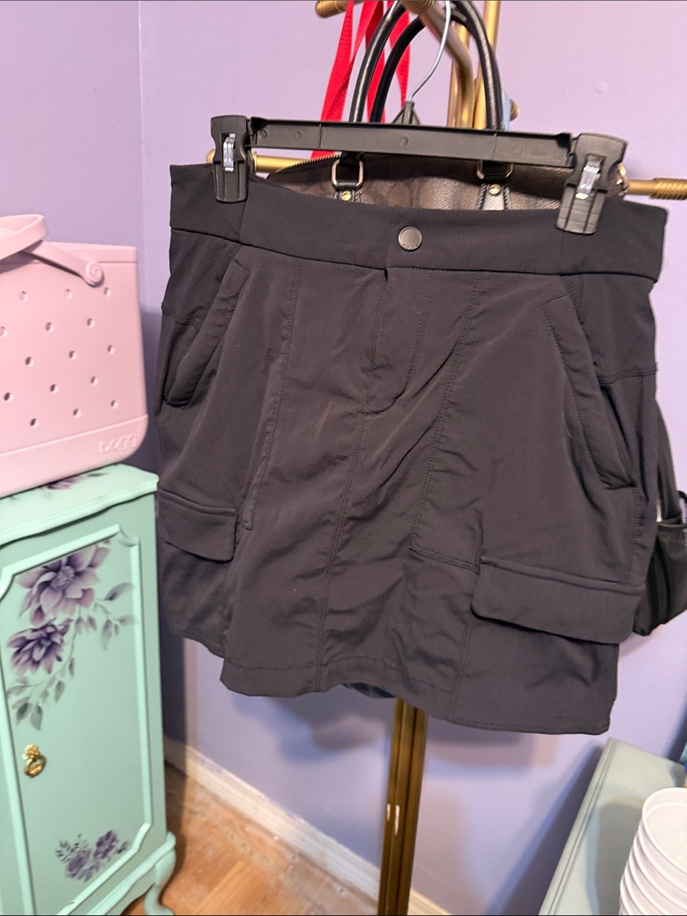 Athleta Black Cargo Skort with Utility Pockets